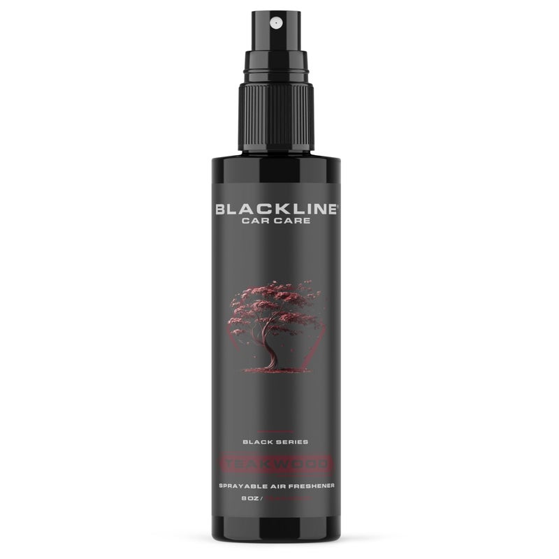 Blackline Car Care - Teakwood Car Air Freshener  Long-Lasting  Oder Eliminator  for Cars  Trucks  SUV  or Home Use - 8 fl OZ - Teakwood Air Freshener - Odor Spray - Image 1
